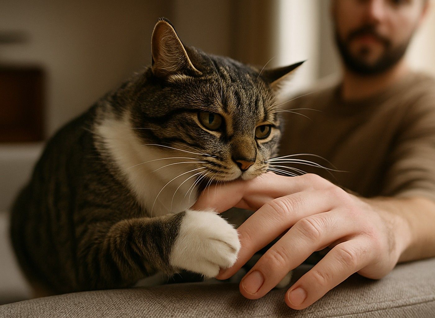 Que tu gato te muerda jugando es una de las conductas felinas más frecuentes en los hogares españoles